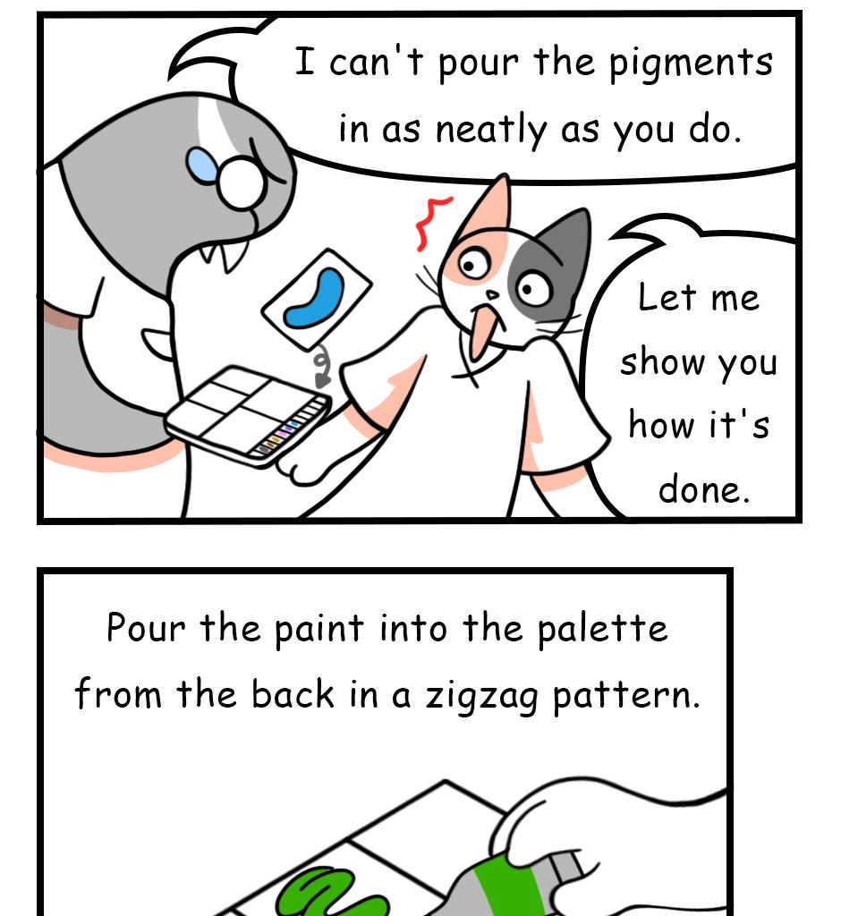Mikesaka Art Class (◆Episodes are about art methods.) - Episode 80, Page 2: 63. ◆How to Avoid Wasting Paint