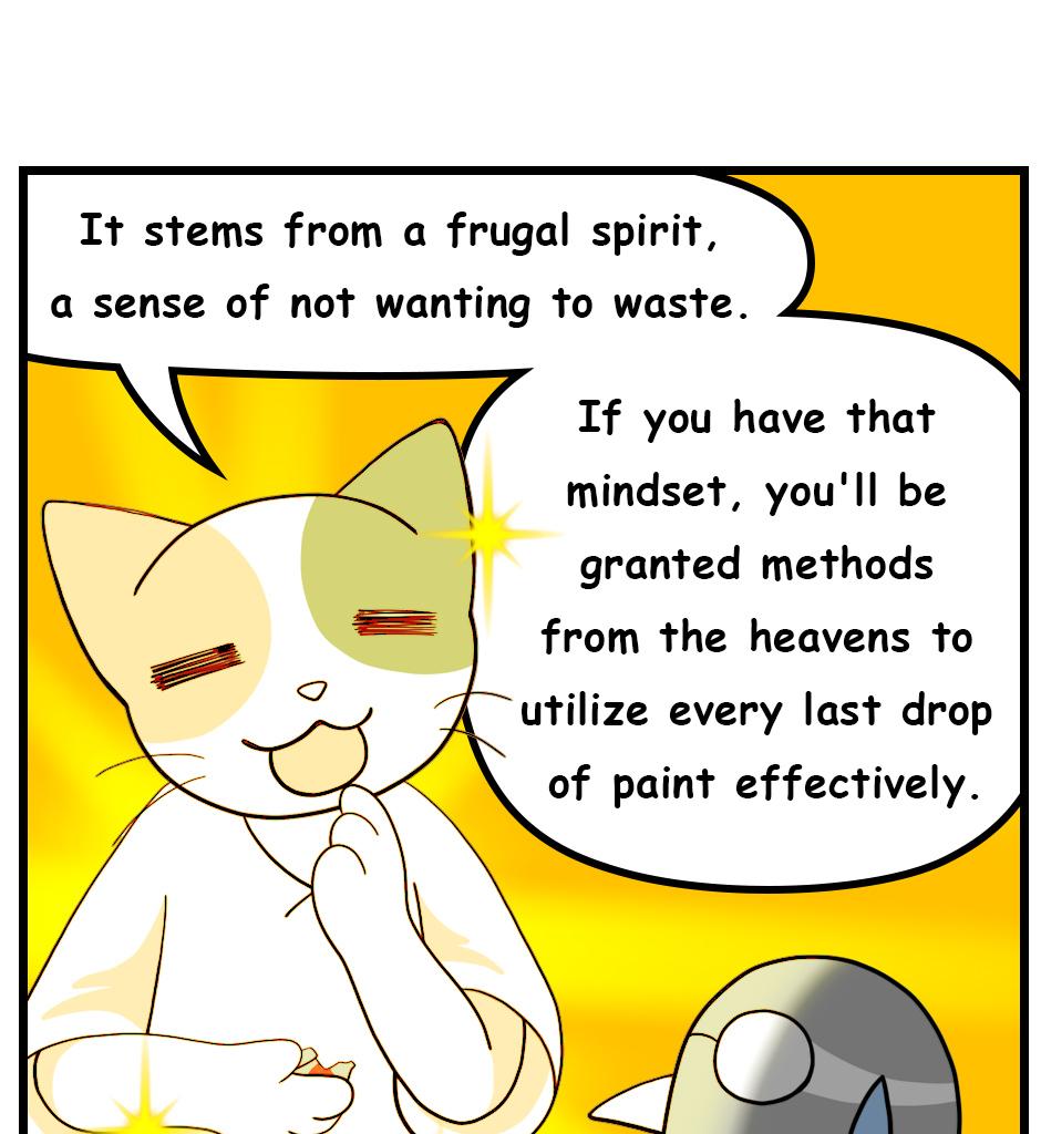 Mikesaka Art Class (◆Episodes are about art methods.) - Episode 80, Page 8: 63. ◆How to Avoid Wasting Paint