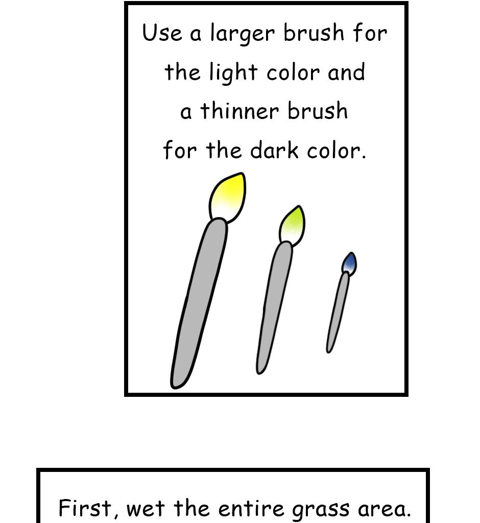 Mikesaka Art Class (◆Episodes are about art methods.) - Episode 84, Page 5: 65. ◆How to Paint the Meadow(Watercolor)