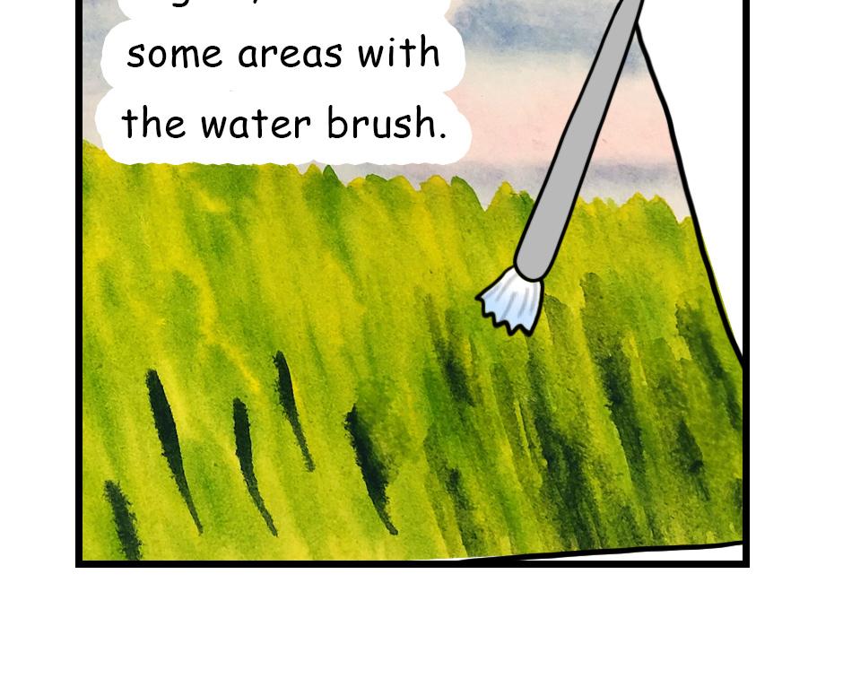 Mikesaka Art Class (◆Episodes are about art methods.) - Episode 84, Page 8: 65. ◆How to Paint the Meadow(Watercolor)
