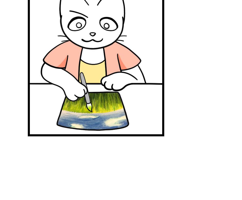 Mikesaka Art Class (◆Episodes are about art methods.) - Episode 84, Page 13: 65. ◆How to Paint the Meadow(Watercolor)