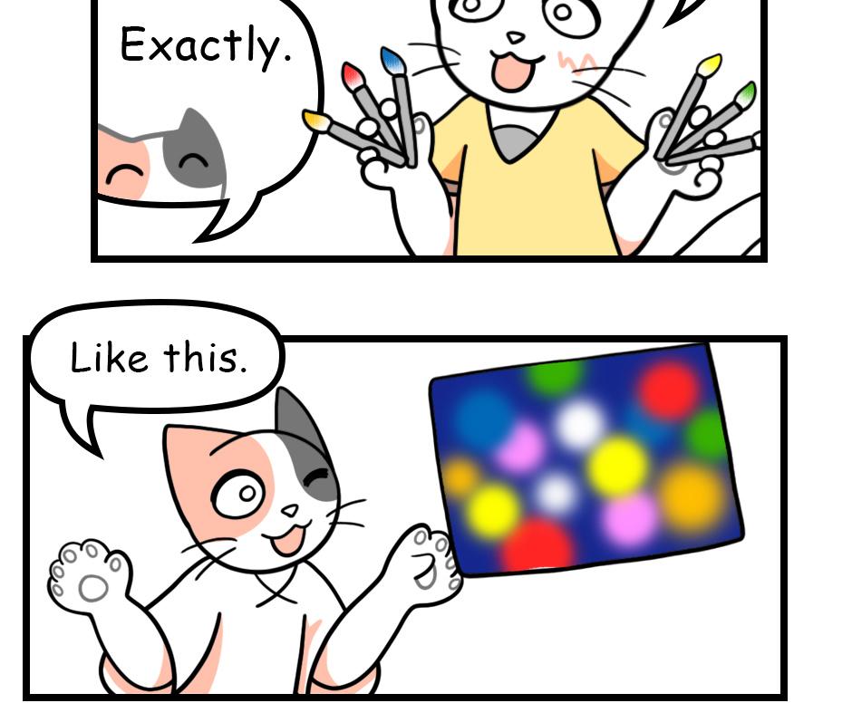 Mikesaka Art Class (◆Episodes are about art methods.) - Episode 91, Page 8: 70. ◆Colors Are Made of Light