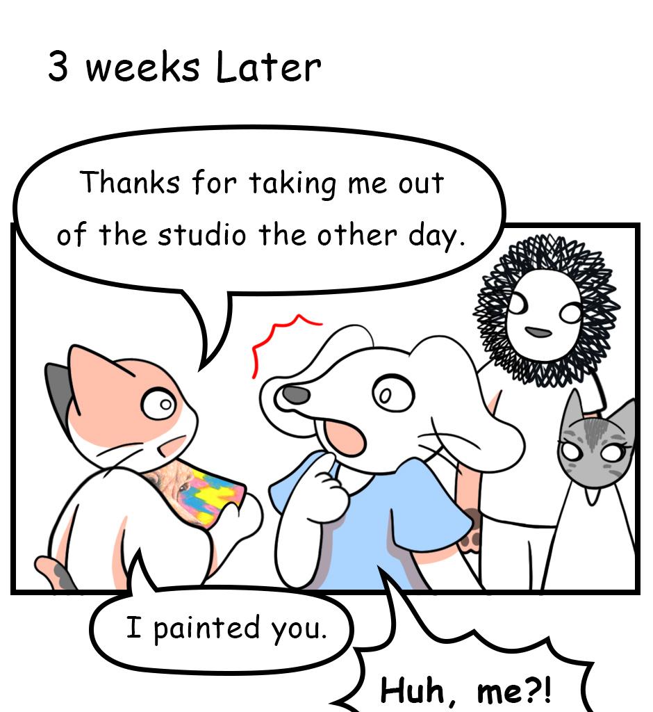 Mikesaka Art Class (◆Episodes are about art methods.) - Episode 96, Page 1: 73. Come Play with Me(3/3)