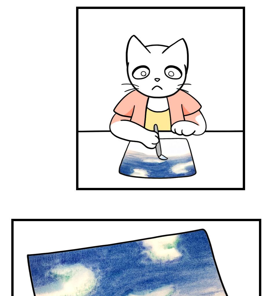 Mikesaka Art Class (◆Episodes are about art methods.) - Episode 83, Page 4: 64. ◆How to Paint the Sky(Watercolor)(3/3)