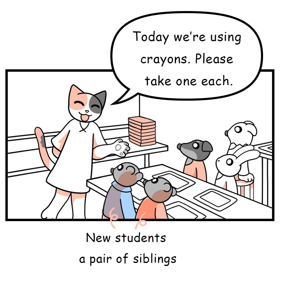 Mikesaka Art Class (◆Episodes are about art methods.) - Episode 97, Page 3: 74. Close Sibling Bond