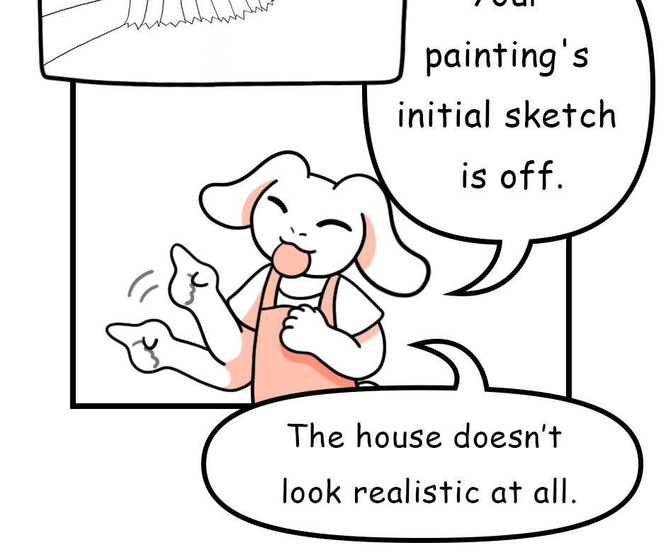Mikesaka Art Class (◆Episodes are about art methods.) - Episode 100, Page 5: 76. ◆Drawings of buildings with Distorted Perspective