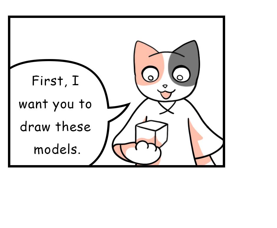 Mikesaka Art Class (◆Episodes are about art methods.) - Episode 101, Page 1: 77. ◆How to Draw the Outline of a Cube