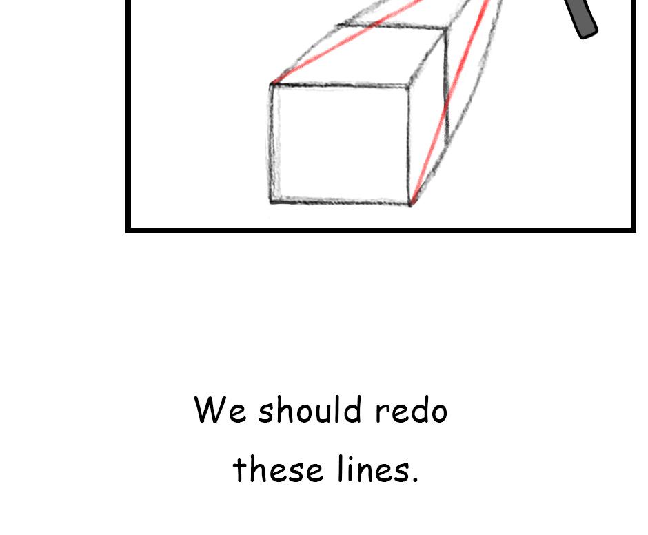 Mikesaka Art Class (◆Episodes are about art methods.) - Episode 101, Page 11: 77. ◆How to Draw the Outline of a Cube