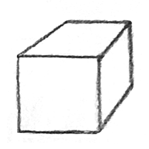 Mikesaka Art Class (◆Episodes are about art methods.) - Episode 101: 77. ◆How to Draw the Outline of a Cube
