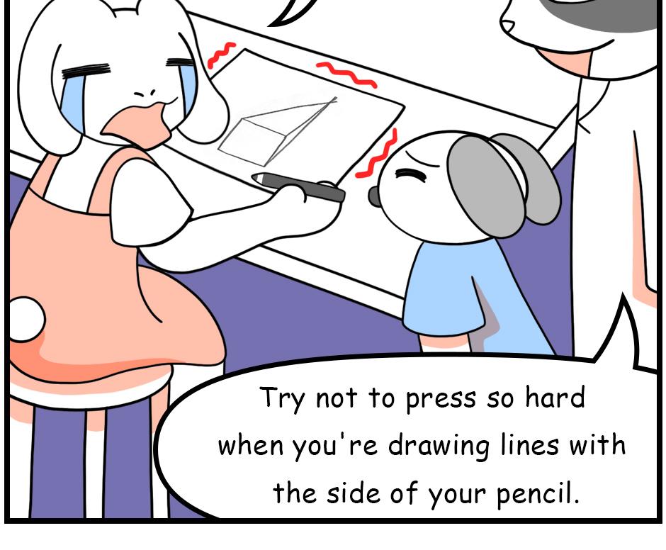 Mikesaka Art Class (◆Episodes are about art methods.) - Episode 102, Page 10: 78. ◆How to Hold a Pencil