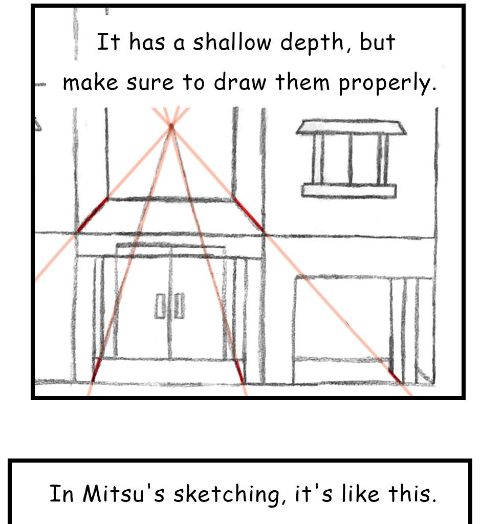 Mikesaka Art Class (◆Episodes are about art methods.) - Episode 103, Page 9: 79. ◆One-Point Perspective