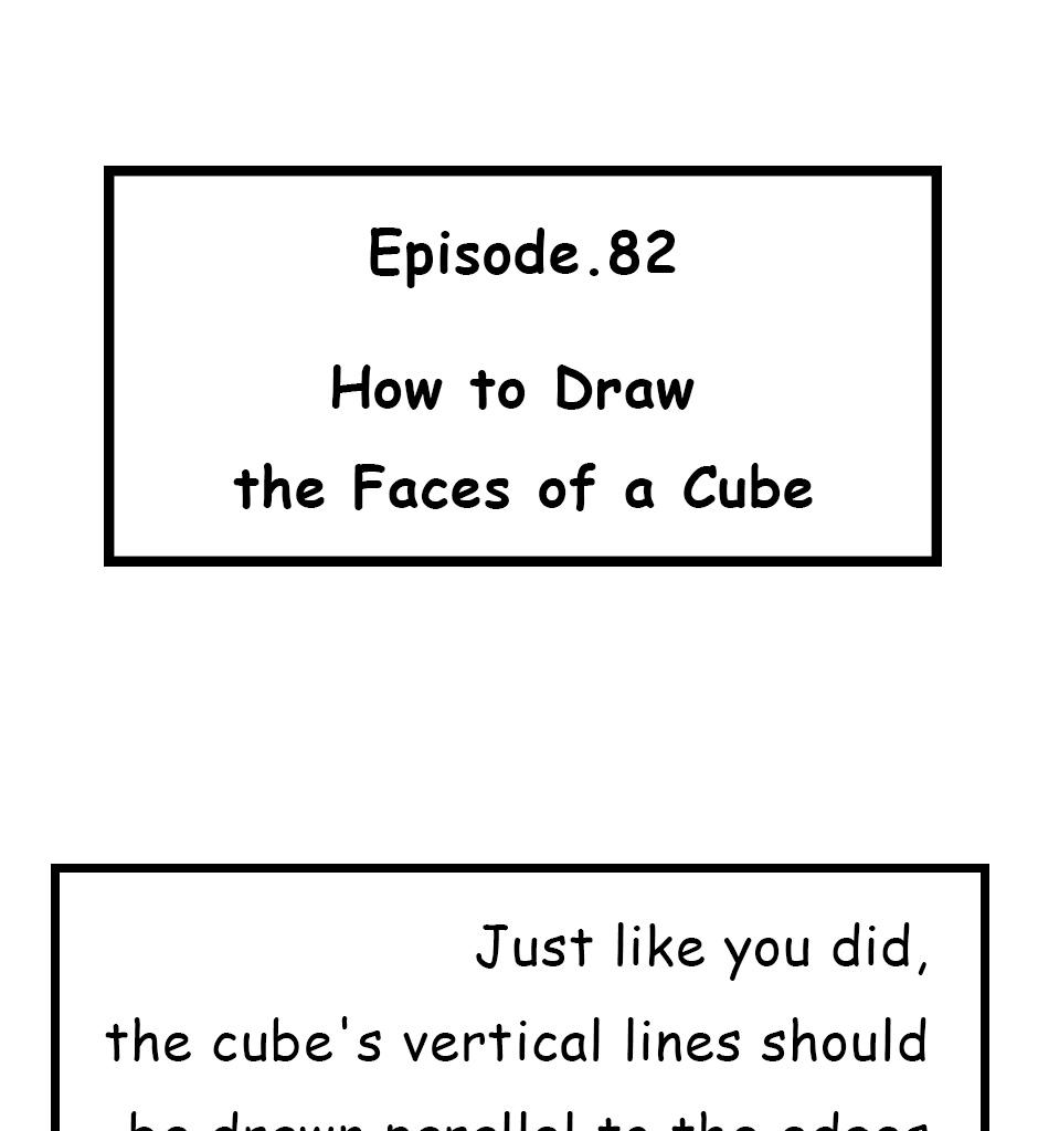 Mikesaka Art Class (◆Episodes are about art methods.) - Episode 106, Page 1: 82. ◆How to Draw the Faces of a Cube