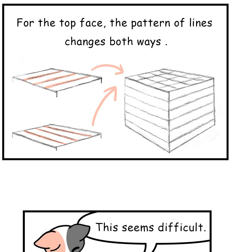 Mikesaka Art Class (◆Episodes are about art methods.) - Episode 106, Page 4: 82. ◆How to Draw the Faces of a Cube