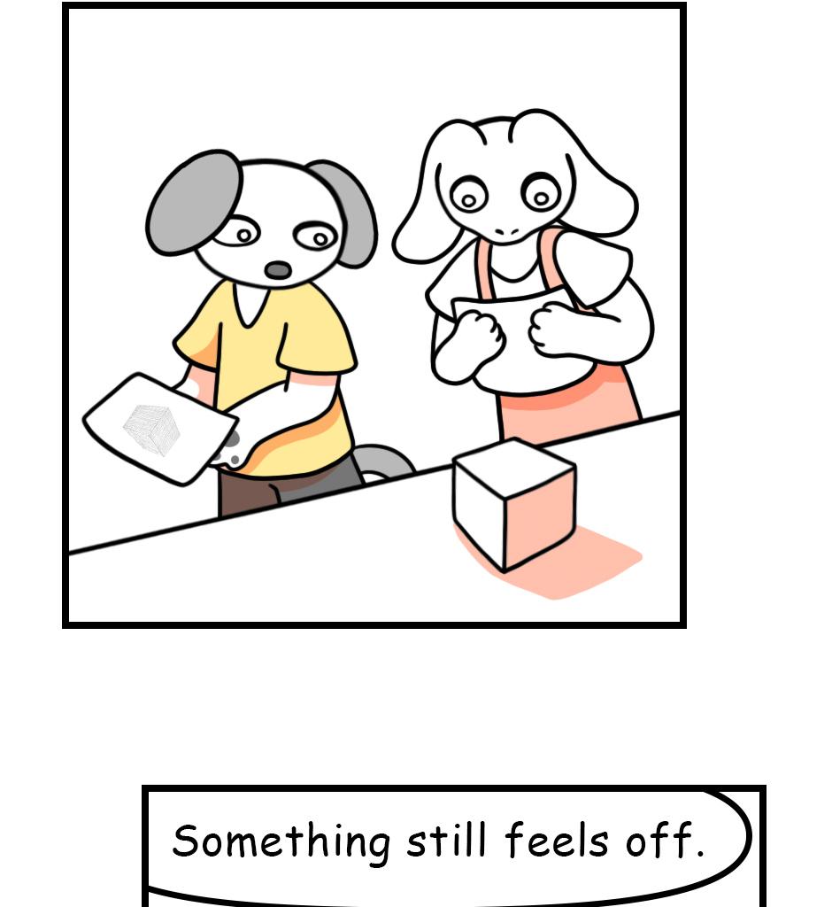 Mikesaka Art Class (◆Episodes are about art methods.) - Episode 106, Page 6: 82. ◆How to Draw the Faces of a Cube