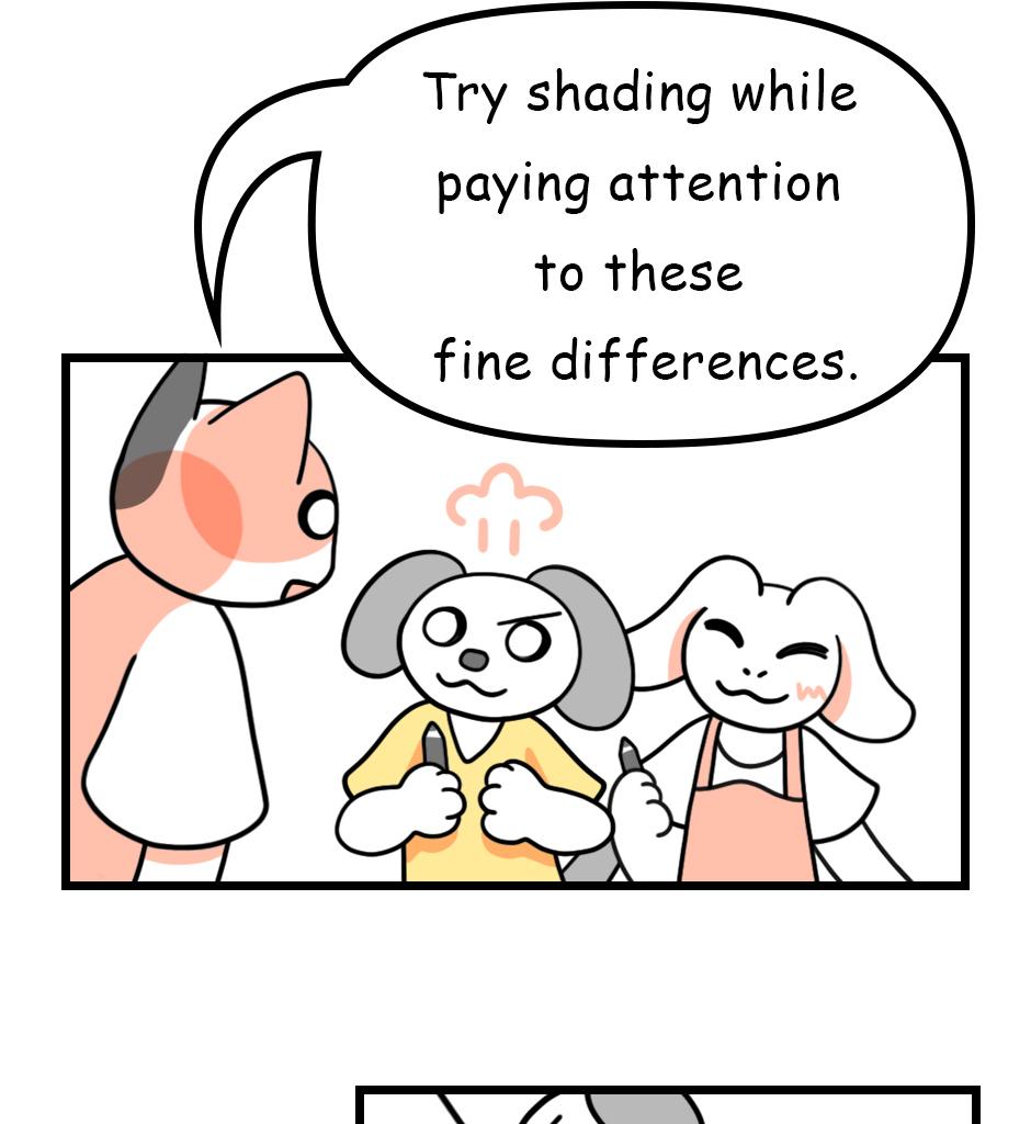 Mikesaka Art Class (◆Episodes are about art methods.) - Episode 109, Page 5: 85. ◆Shading a Cube