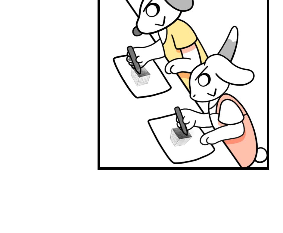 Mikesaka Art Class (◆Episodes are about art methods.) - Episode 109, Page 5: 85. ◆Shading a Cube