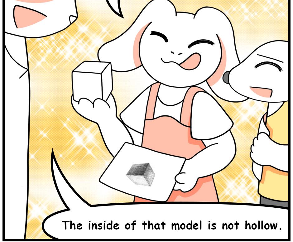 Mikesaka Art Class (◆Episodes are about art methods.) - Episode 109, Page 12: 85. ◆Shading a Cube