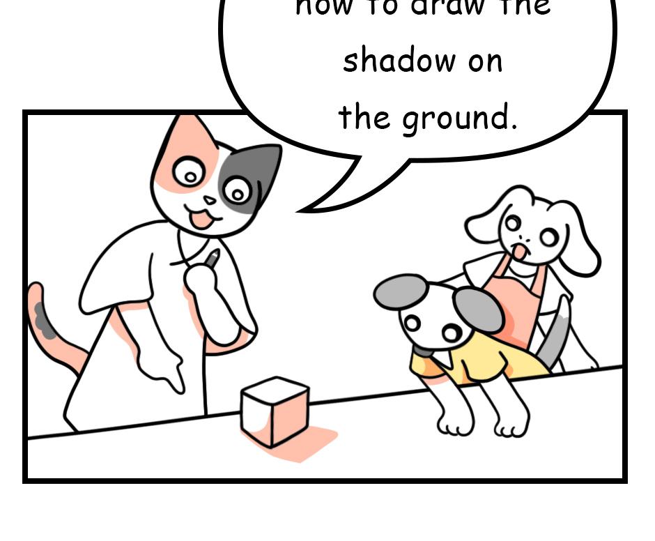 Mikesaka Art Class (◆Episodes are about art methods.) - Episode 110, Page 1: 86. ◆The Shadow of a Cube