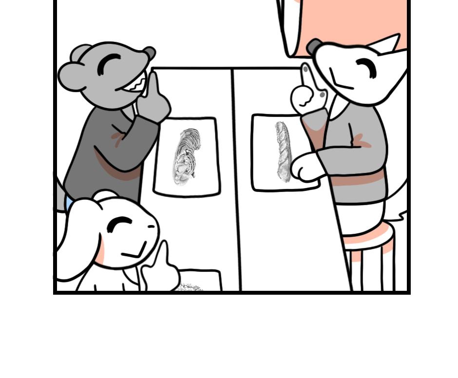 Mikesaka Art Class (◆Episodes are about art methods.) - Episode 114, Page 8: 90. It's Snack Time(1/2)