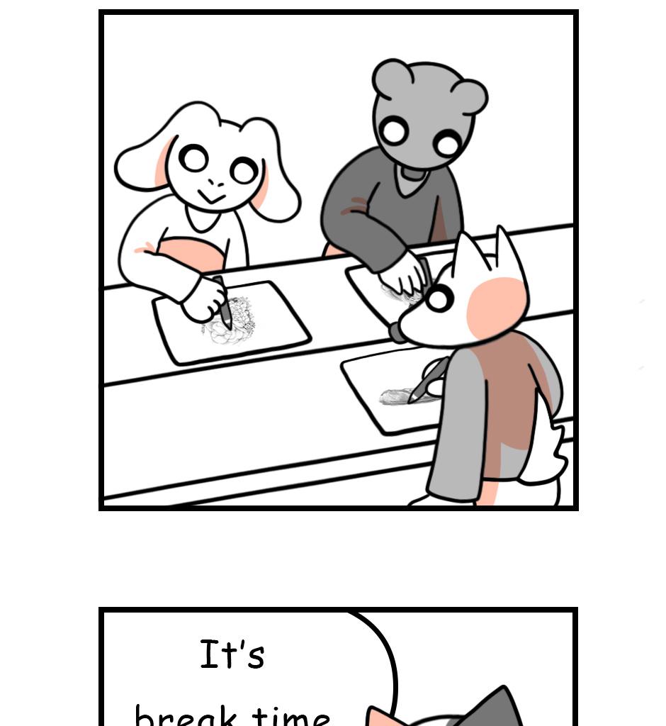 Mikesaka Art Class (◆Episodes are about art methods.) - Episode 114, Page 9: 90. It's Snack Time(1/2)