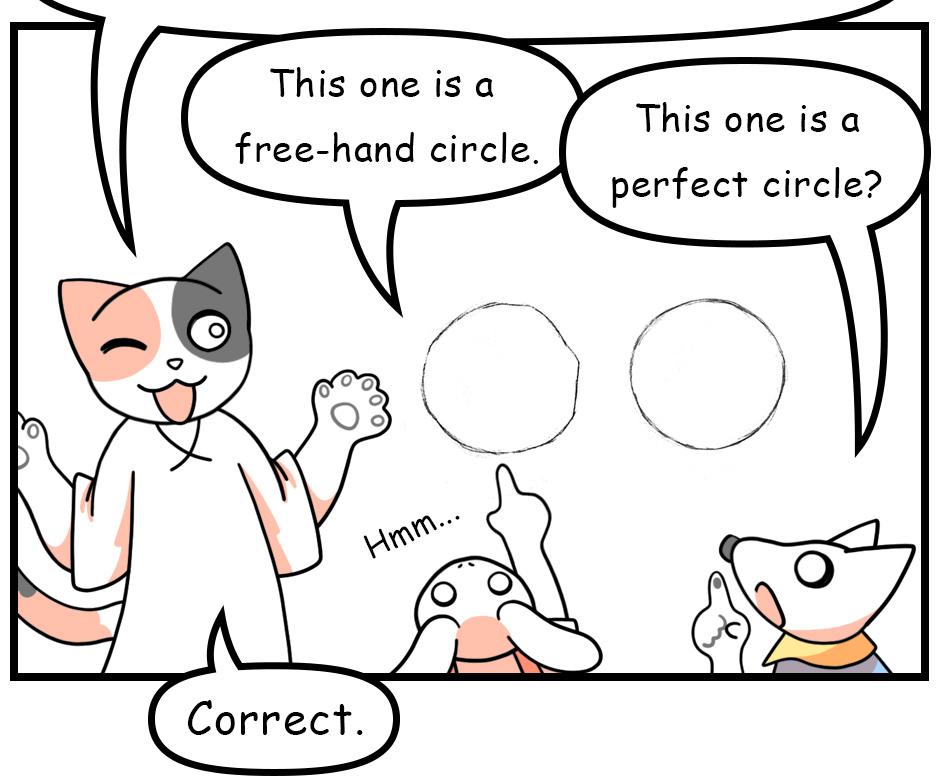 Mikesaka Art Class (◆Episodes are about art methods.) - Episode 119, Page 2: 94. ◆How to Draw a Circle