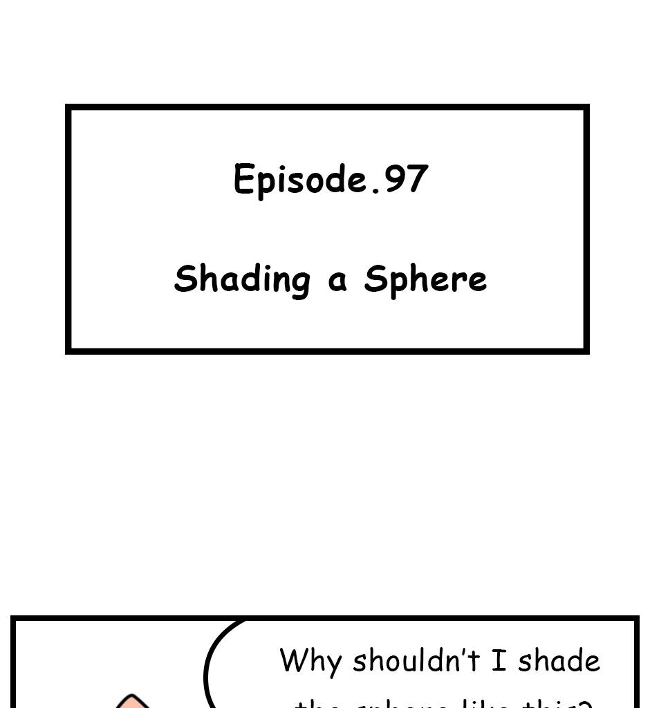 Mikesaka Art Class (◆Episodes are about art methods.) - Episode 123, Page 1: 97. ◆Shading a Sphere