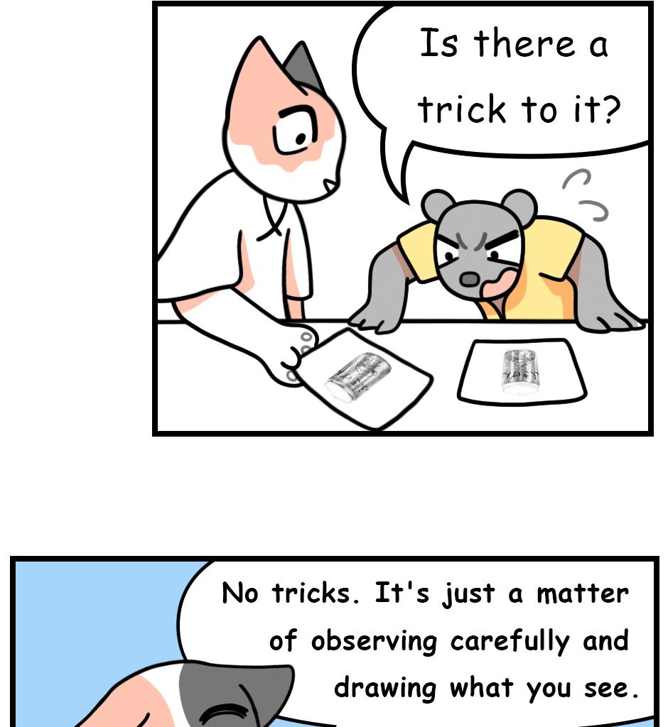 Mikesaka Art Class (◆Episodes are about art methods.) - Episode 133, Page 14:  105. ◆Shading and Adding Details to Metal