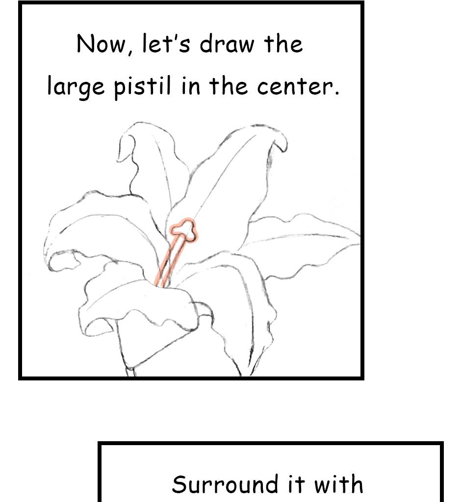 Mikesaka Art Class (◆Episodes are about art methods.) - Episode 141, Page 8: 110. ◆Sketching a Lily