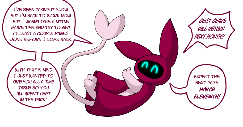 Geist Gears - Episode 44, Page 1: An Update