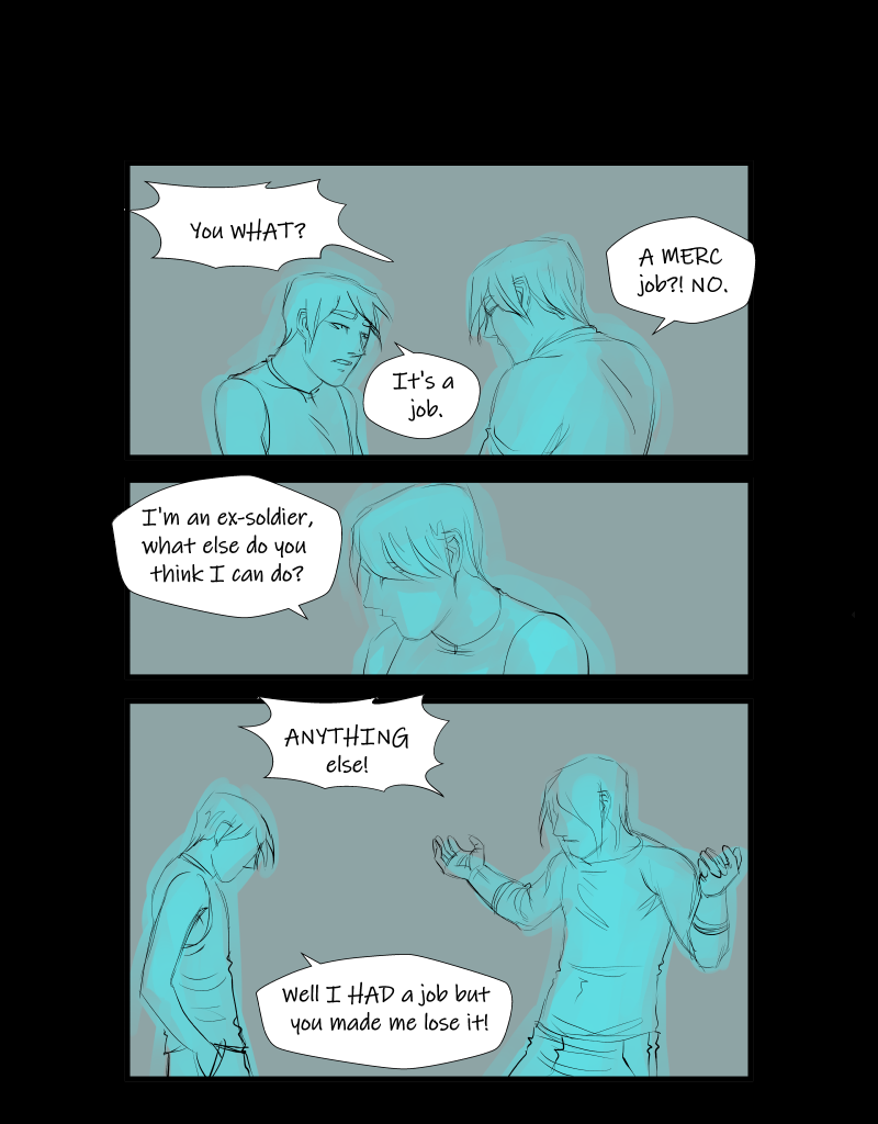 Black + Blue: Scar Tissue - Episode 1, Page 18: Part one: Merc