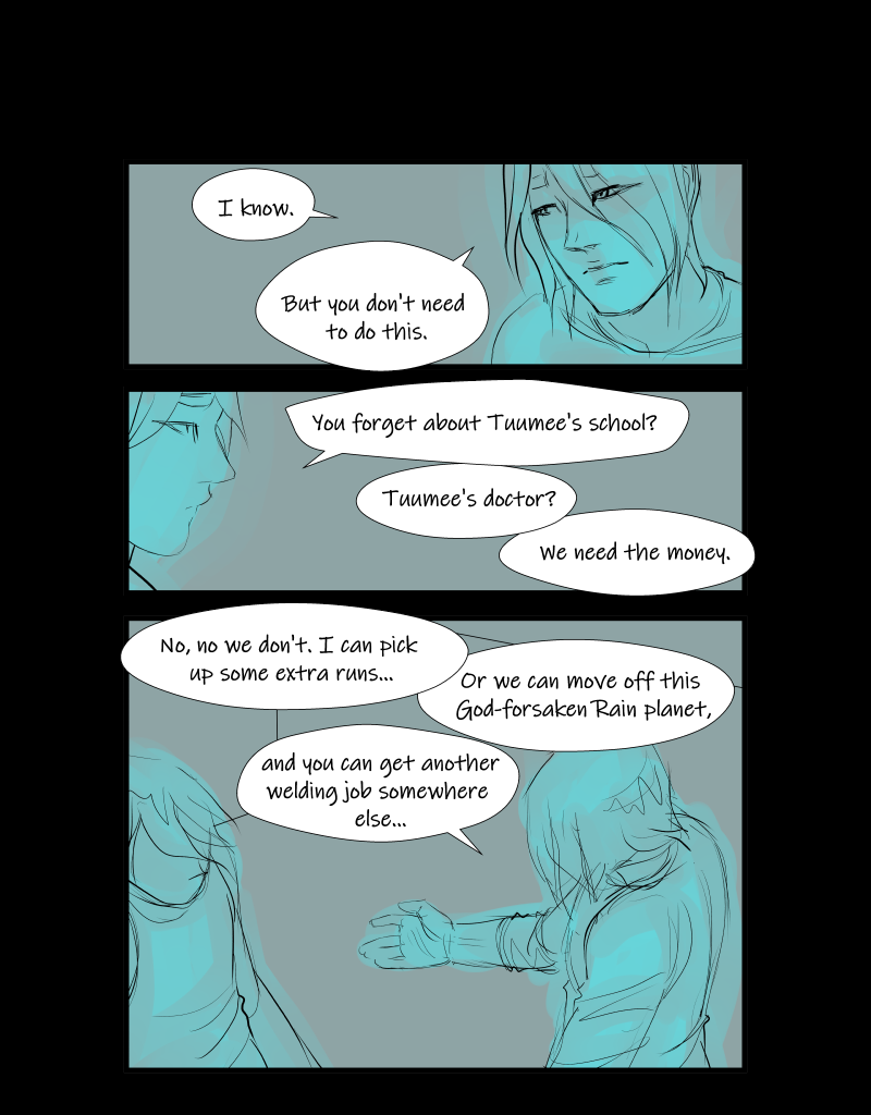 Black + Blue: Scar Tissue - Episode 1, Page 19: Part one: Merc