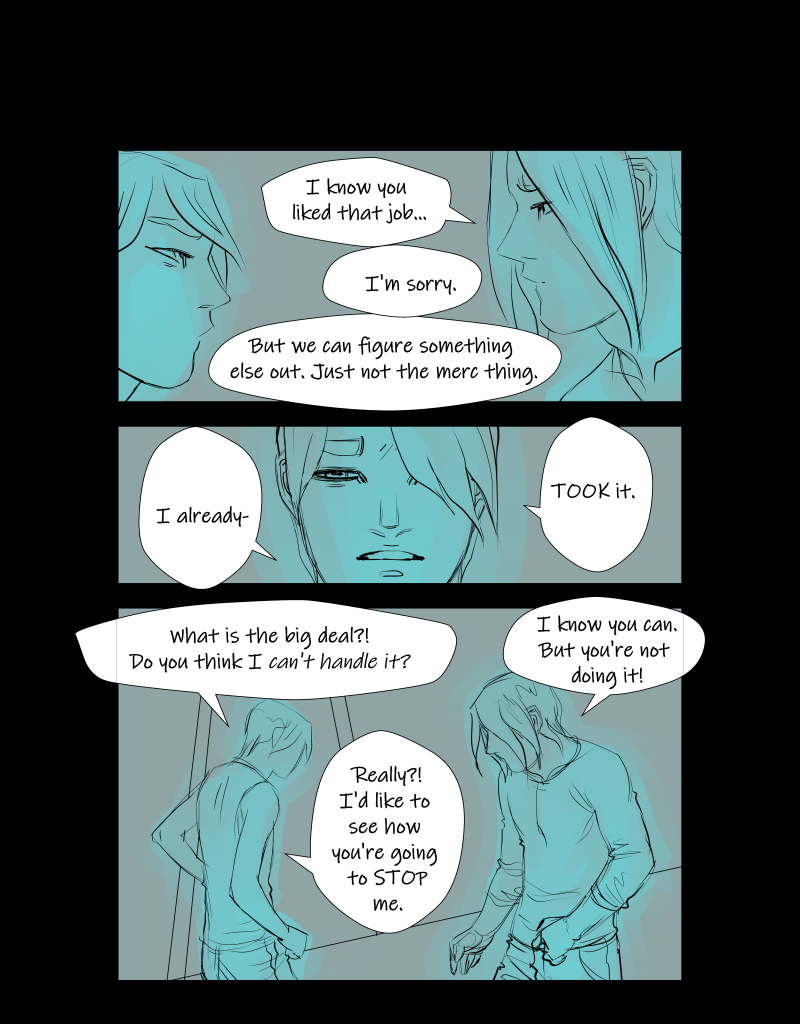 Black + Blue: Scar Tissue - Episode 1, Page 20: Part one: Merc