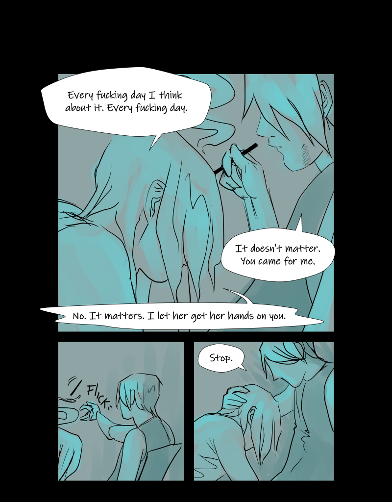 Black + Blue: Scar Tissue - Episode 4, Page 11: Part four: Black eyed