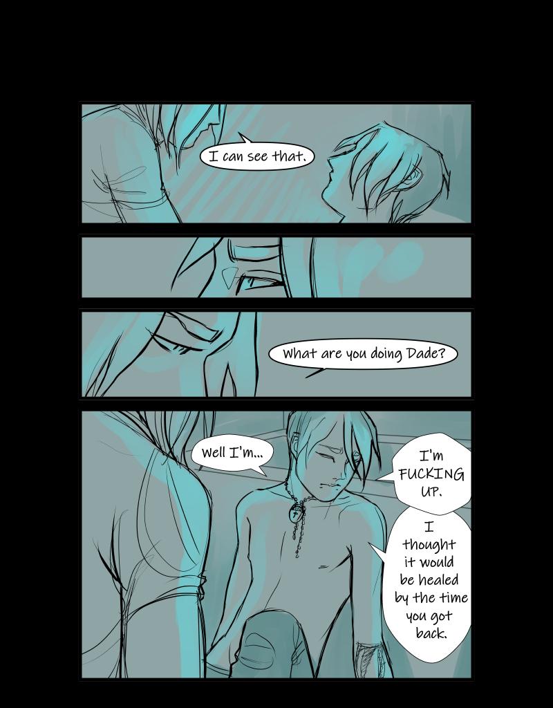 Black + Blue: Scar Tissue - Episode 5, Page 9: Part five: On the floor again