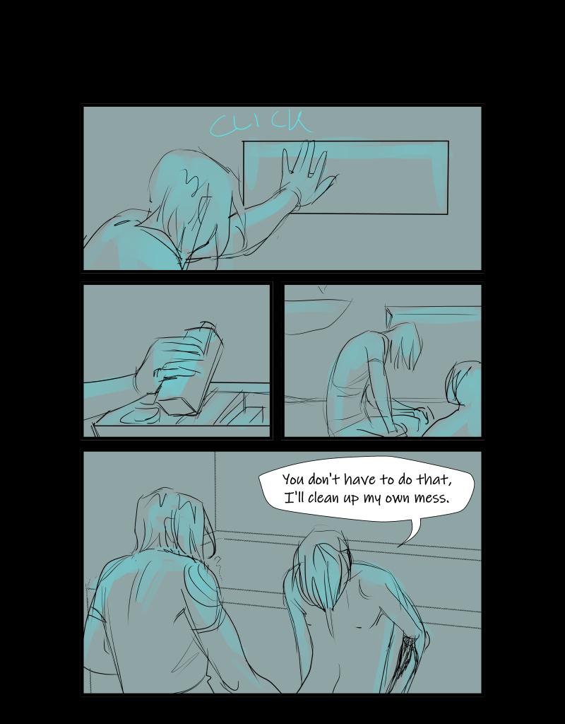 Black + Blue: Scar Tissue - Episode 5, Page 11: Part five: On the floor again