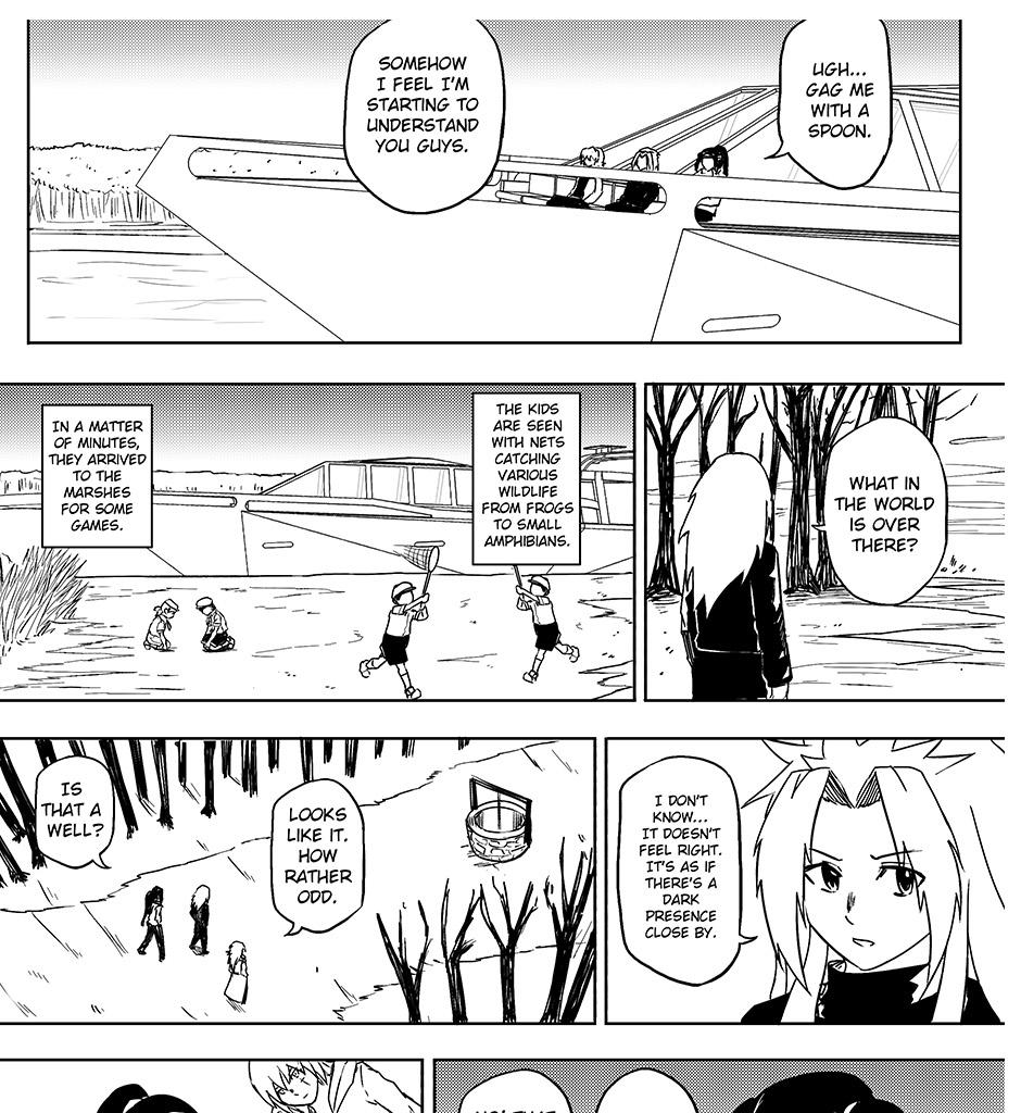 Moontachi Gaiden - Episode 14, Page 4: Ch-4: Spring Breeze: Creature of the Bottom Well (Part 2)