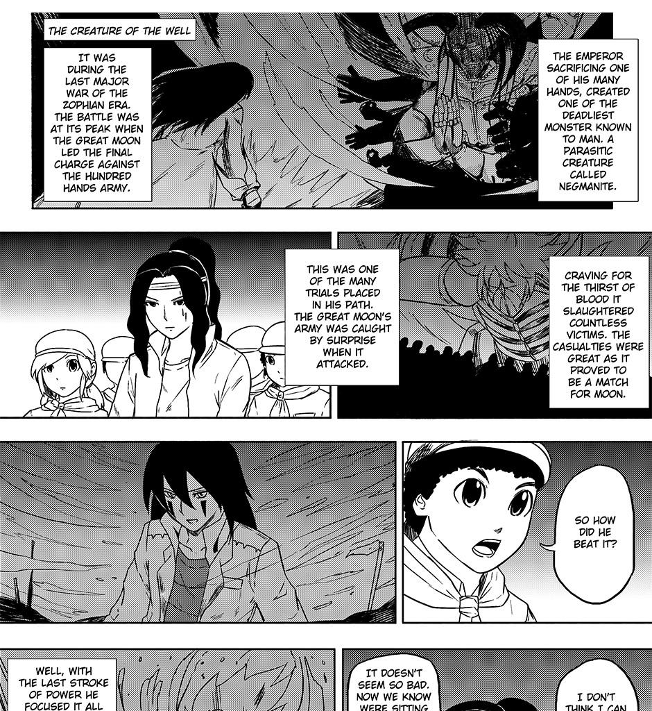 Moontachi Gaiden - Episode 15, Page 1: Ch-4: Spring Breeze: Creature of the Bottom Well (Part 3)