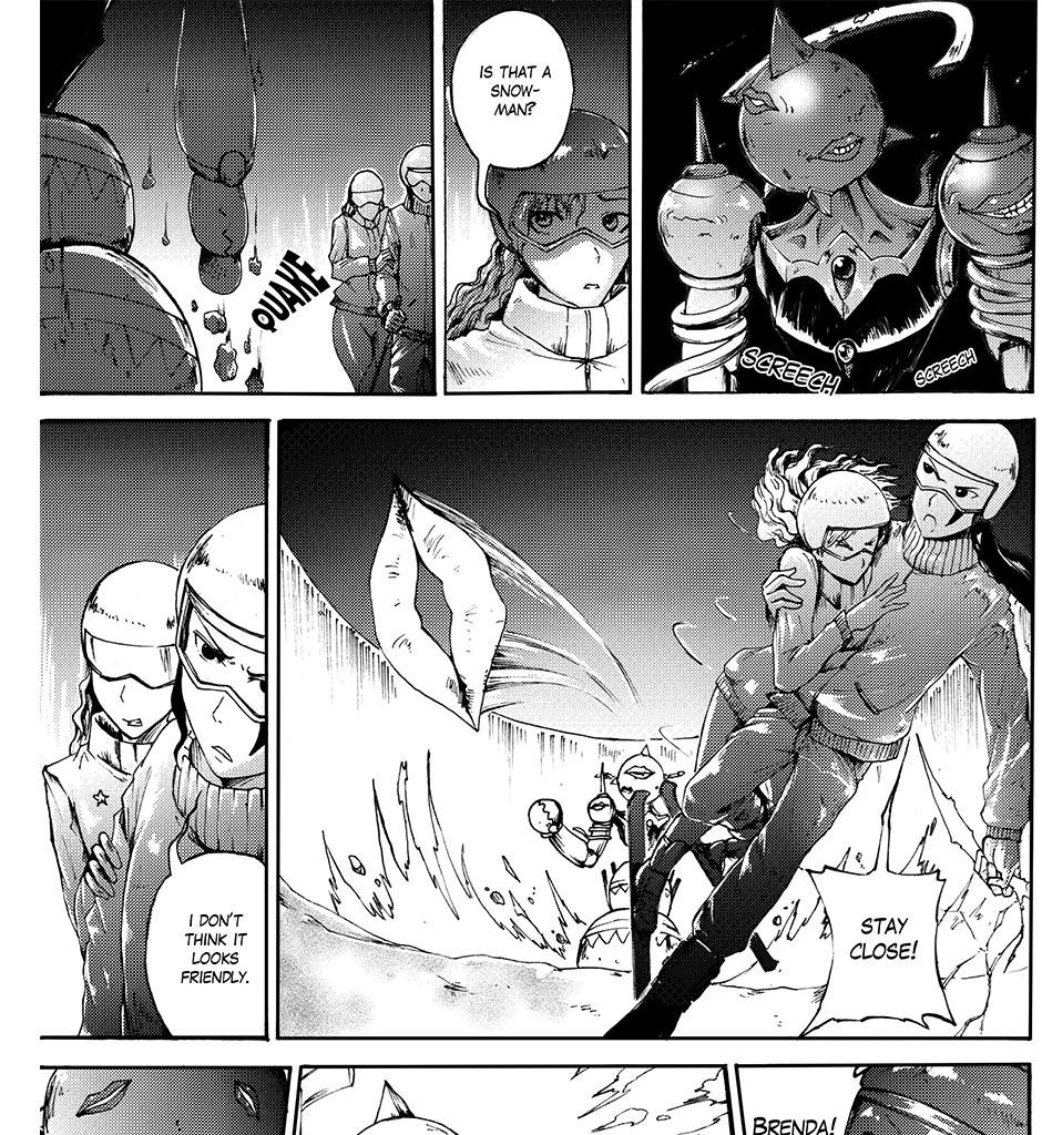 Moontachi Gaiden - Episode 19, Page 2: Ch-5: Snow Business: The showdown at Snowpike Resort (Part 3) 