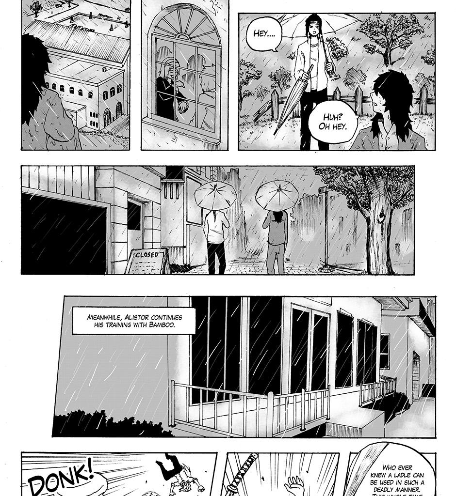 Moontachi Gaiden - Episode 26, Page 1: Ch-8: Violin Day Blues: Axe Unfortunate Reunion (Part 2) 