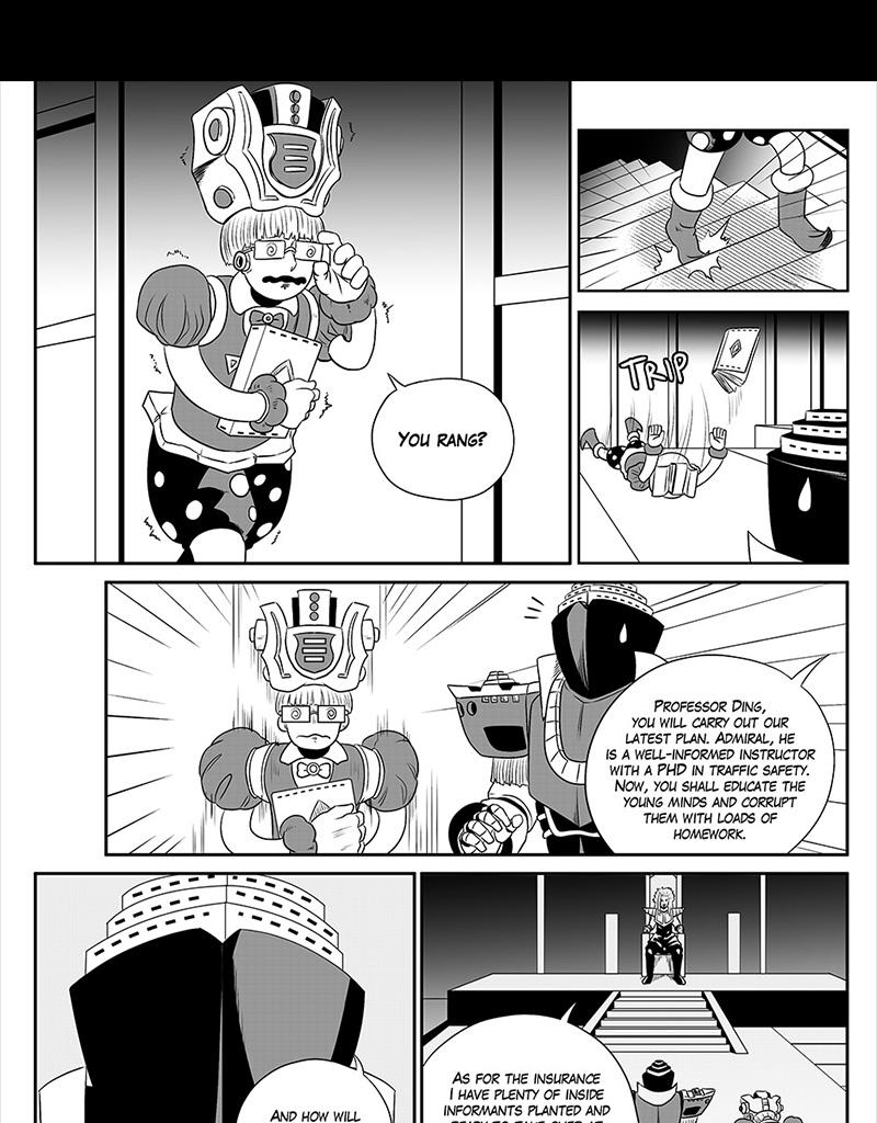 Moontachi Gaiden - Episode 49, Page 5: Ch-14 Ding Academy! A Week of Traffic Safety (Part 1)