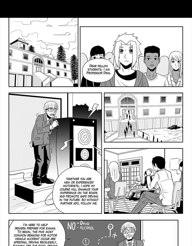 Moontachi Gaiden - Episode 49, Page 7: Ch-14 Ding Academy! A Week of Traffic Safety (Part 1)