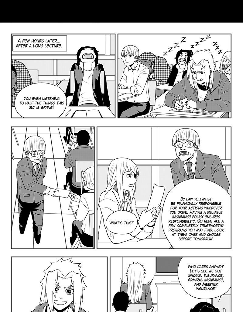 Moontachi Gaiden - Episode 49, Page 8: Ch-14 Ding Academy! A Week of Traffic Safety (Part 1)