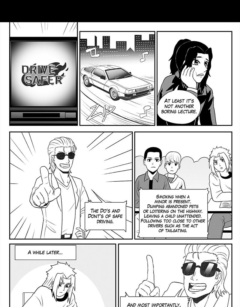 Moontachi Gaiden - Episode 50, Page 2: Ch-14 Ding Academy! A Week of Traffic Safety (Part 2)