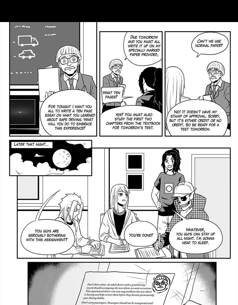 Moontachi Gaiden - Episode 50, Page 3: Ch-14 Ding Academy! A Week of Traffic Safety (Part 2)
