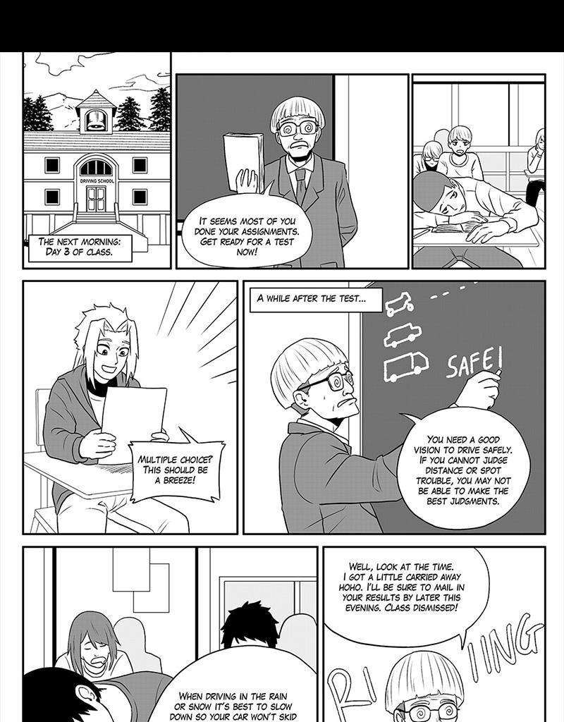 Moontachi Gaiden - Episode 50, Page 4: Ch-14 Ding Academy! A Week of Traffic Safety (Part 2)