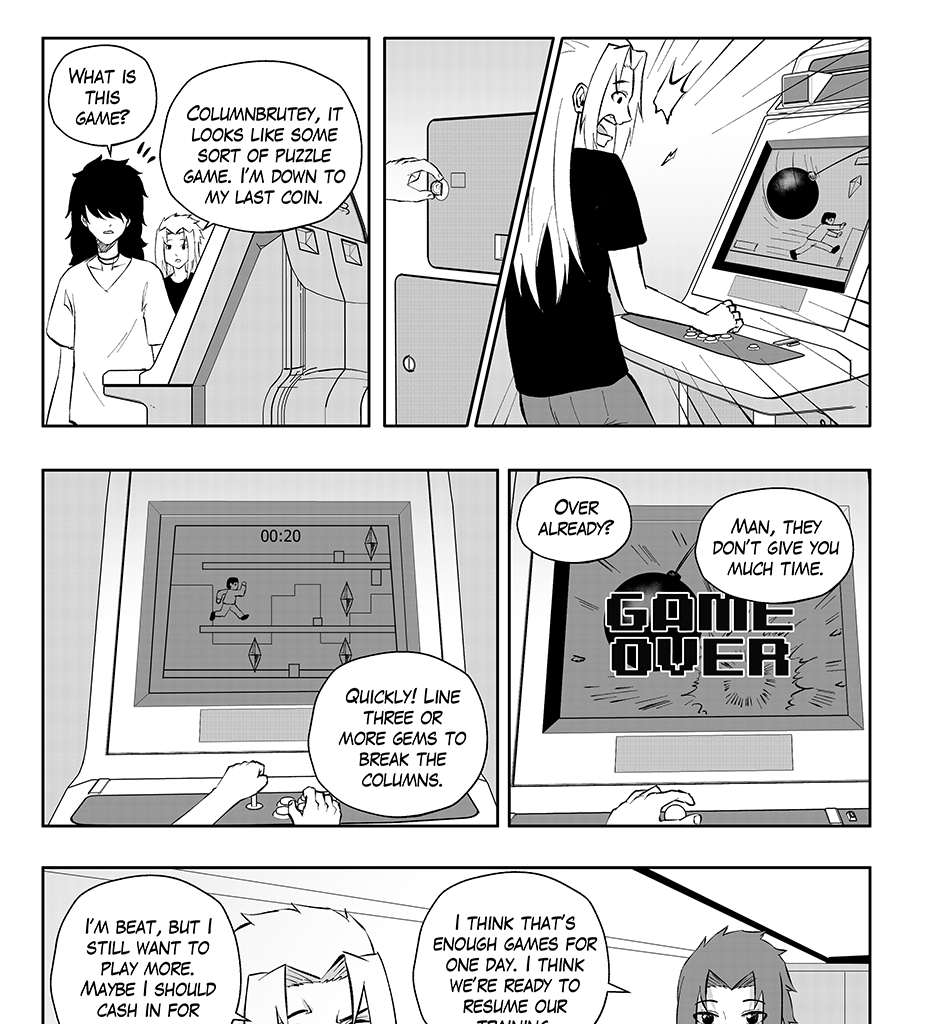 Moontachi Gaiden - Episode 63, Page 5: Ch-17: Arcade Madness (Part 2)