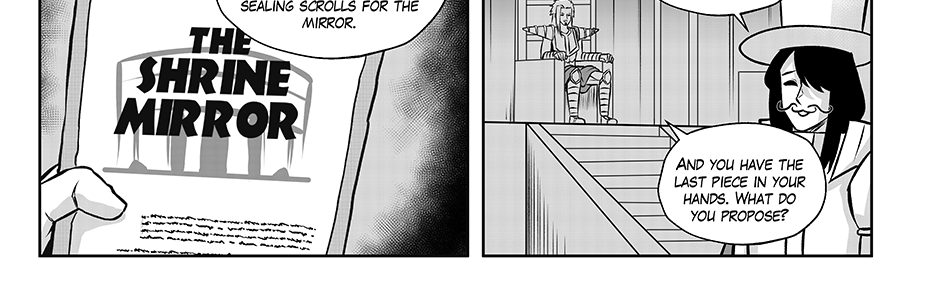 Moontachi Gaiden - Episode 67, Page 6: Ch-18: Mines and Mimes: The Shrine Mirror Prophecy - Shores of Change (Part 1)