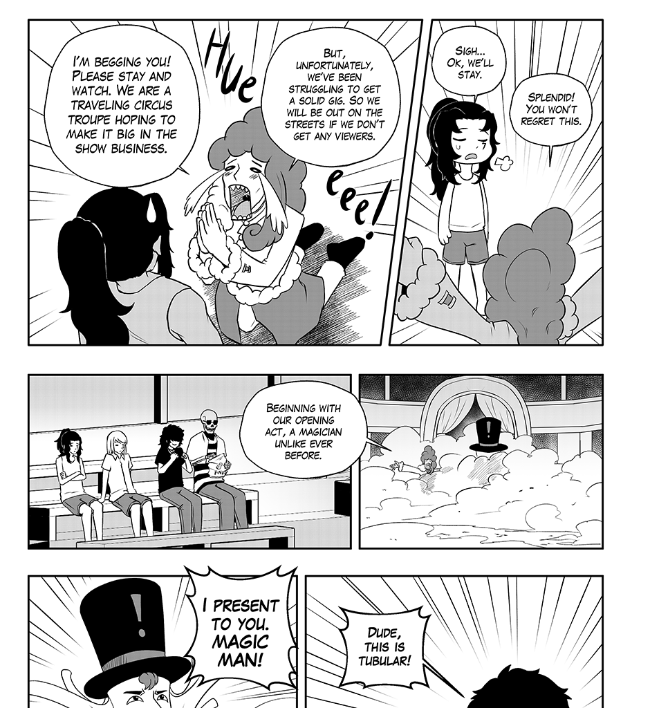 Moontachi Gaiden - Episode 68, Page 2: Ch-18: Mines and Mimes: The Shrine Mirror Prophecy - Shores of Change (Part 2)