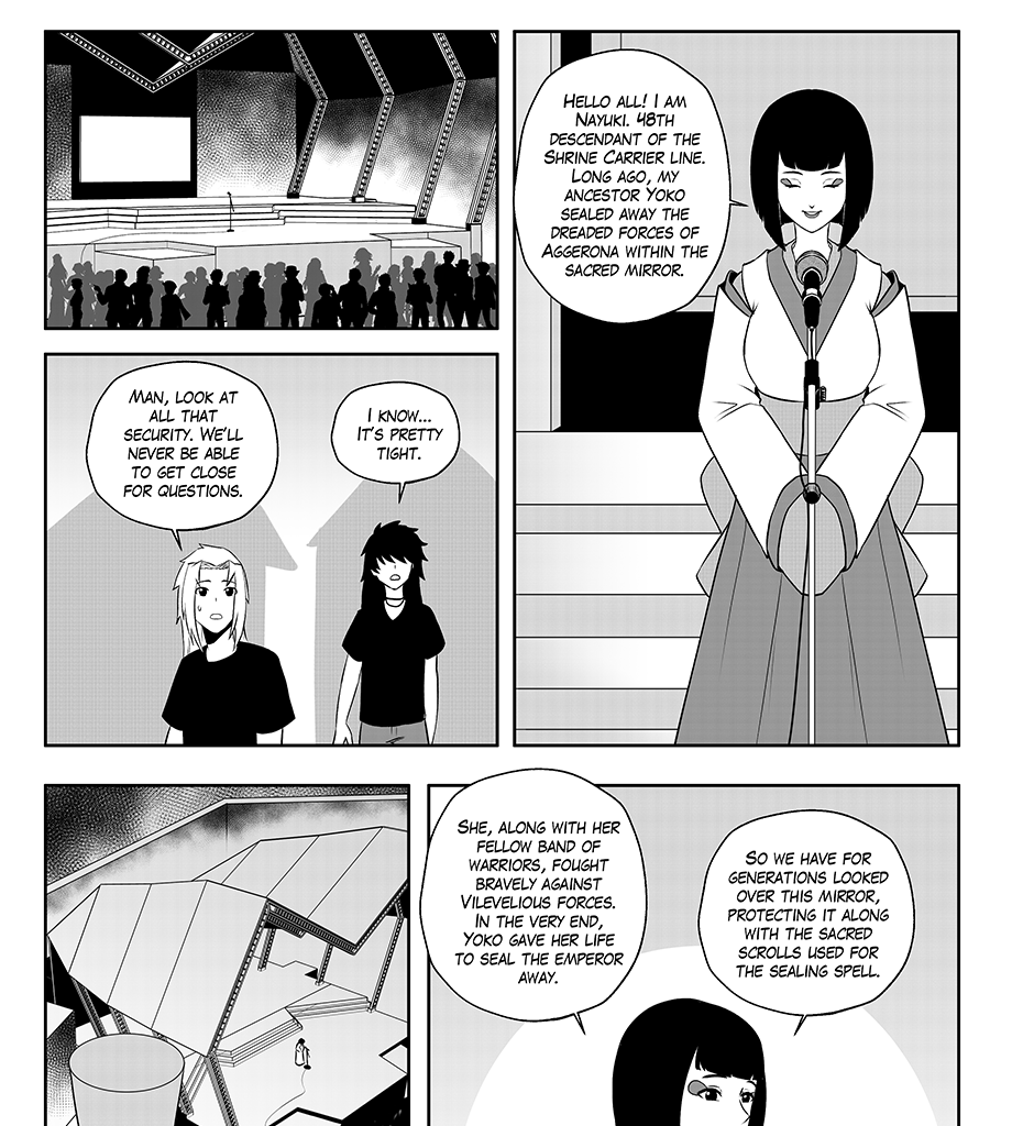 Moontachi Gaiden - Episode 68, Page 4: Ch-18: Mines and Mimes: The Shrine Mirror Prophecy - Shores of Change (Part 2)