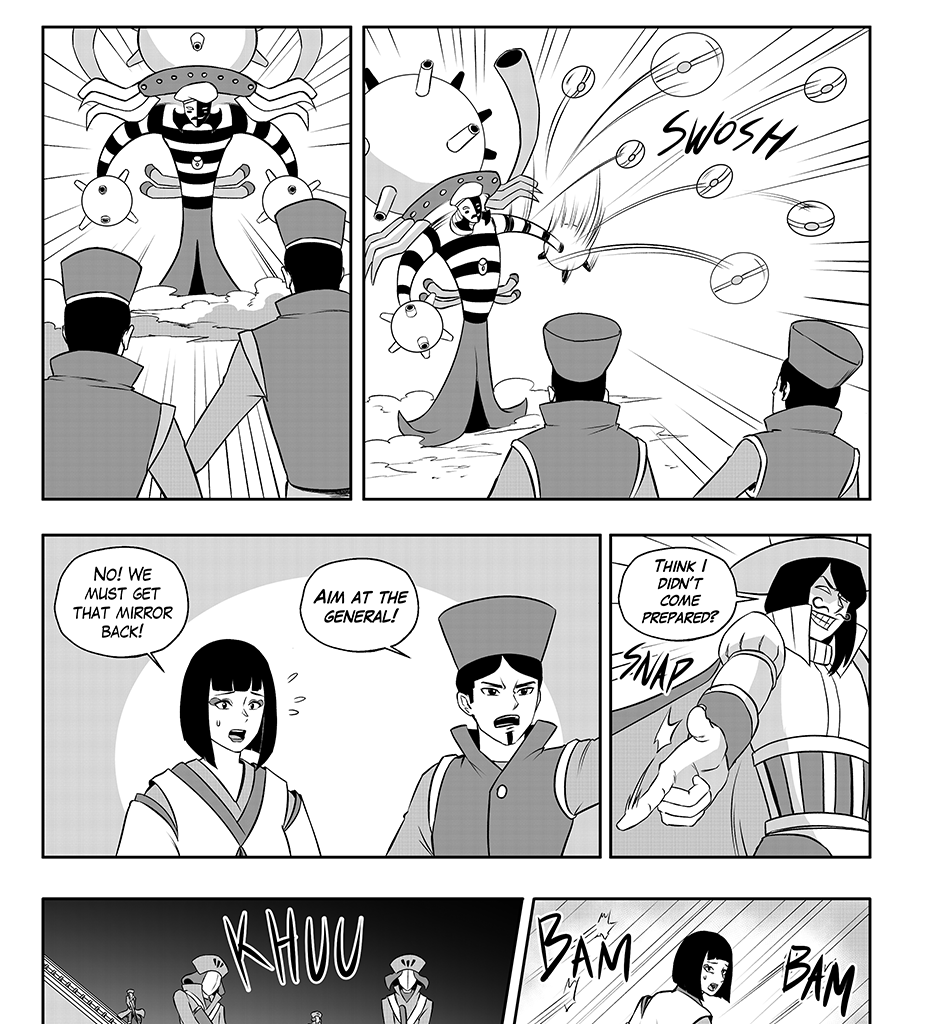 Moontachi Gaiden - Episode 69, Page 2: Ch-18: Mines and Mimes: The Shrine Mirror Prophecy - Shores of Change (Part 3)